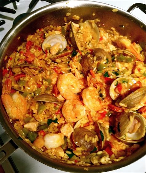 .: Mixed Seafood Paella with Chicken and Chorizo