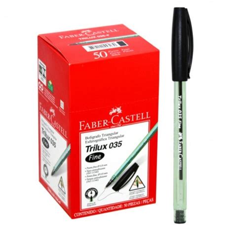 CANETA FABER ESF TRILUX FINA PRETA Shopee Brasil