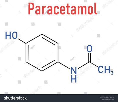 Paracetamol Acetaminophen Analgesic Drug Molecule Used Stock Vector ...