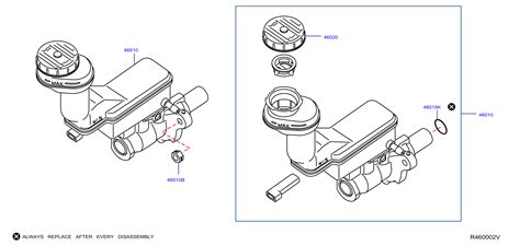 Nissan Sentra Brake Master Cylinder 46010 3SG1B BILL KORUMS