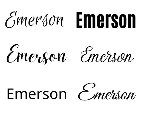 Emerson Svg , Emerson Baby Name Svg, Emerson Wedding Name Svg - Etsy