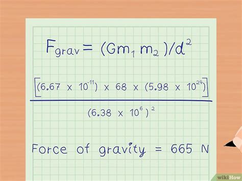 Cómo Calcular La Fuerza De Gravedad 10 Pasos