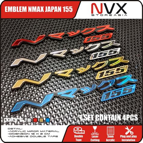 Jual Pcs Emblem Nmax Pcs Logo Nmax Japan D Bukan Stiker