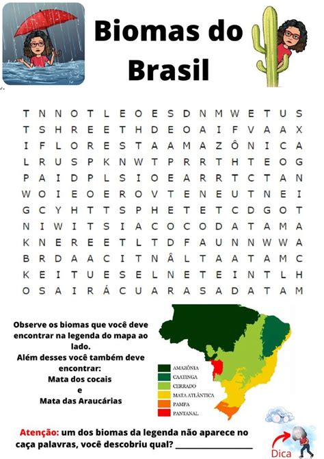 A Poster With Words And Pictures On It That Say Biomas Do Brasil