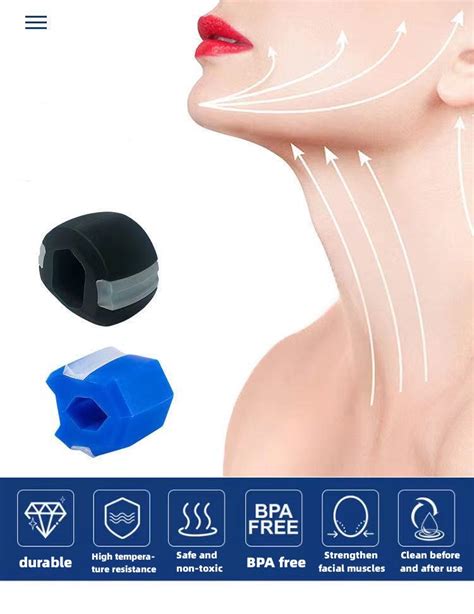 Silicone Jawline Exerciser High Resistance Levels Tablets Powerful Jaw