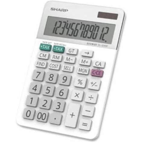 Sharp El 334w Large Desktop Calculator 12 Digit Lcd El334w 4x6 Kroger