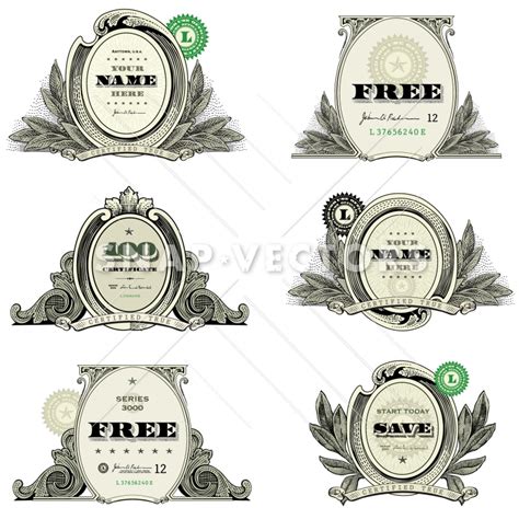 Vector Money Logo and Badge Set - Snap Vectors