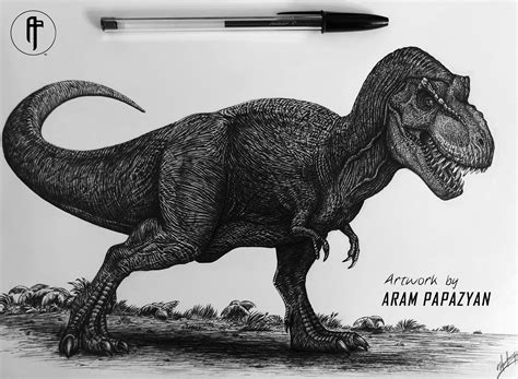 Realistic T Rex Drawing