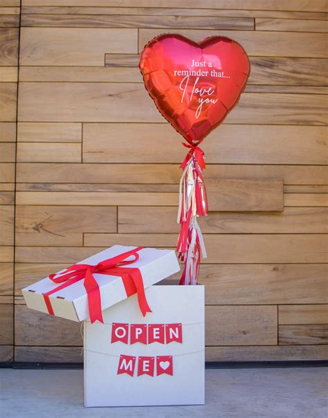 Caja Gigante Con Globo Corazon Grande Globos Moonballoon