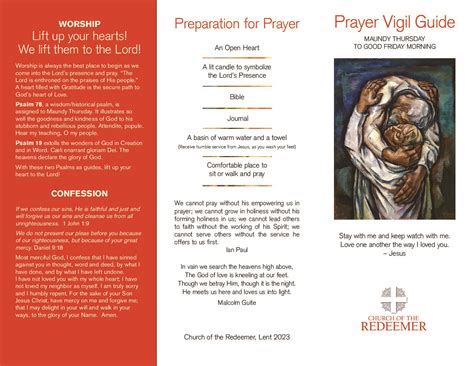 Prayer Vigil Church Of The Redeemer