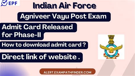 Indian Air Force Admit Card Released For Phase Ii Agniveer Vayu