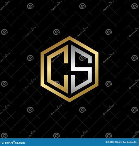 Vector Graphic Initials Letter Cs Logo Design Template Stock