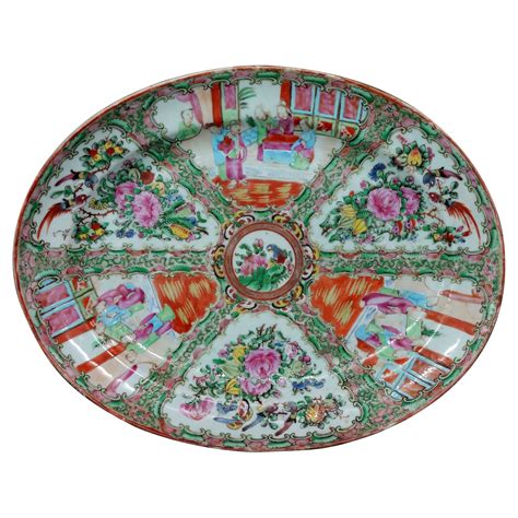 Large Chinese Rose Medallion Porcelain Plater Ric 058 For Sale At 1stdibs