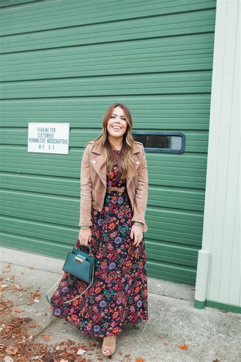 Fall Floral Maxi Glitter And Gingham In 2024 Boho Fall Outfits