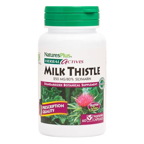 Buy Natures Plus Herbal Actives Milk Thistle 250 Mg 60 S Online At Best Price In The Uae Life