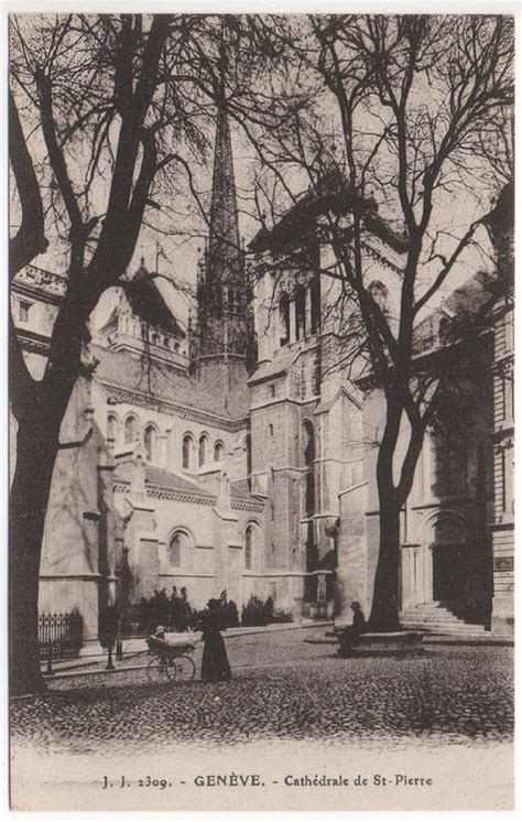 GENÈVE Cathédrale de St Pierre animée Frau mit Kinderwagen Kaufen