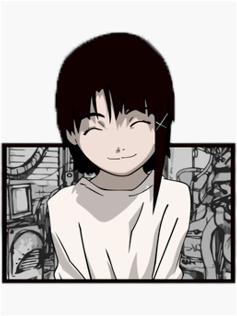 "Lain SMILE" Sticker for Sale by renvtoleite | Redbubble