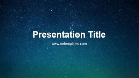 Night Sky Powerpoint Template Graphicxtreme