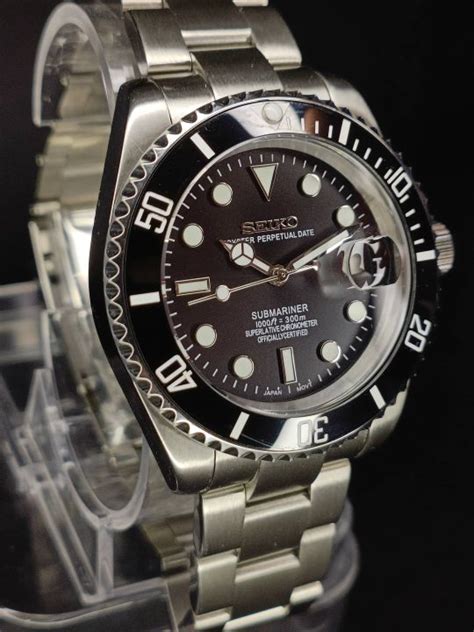 Nh Automatic Movement Black Sub With Submariner Dial Custom Build