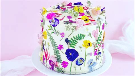 Pressed Flower Cake Hack Tutorial Youtube