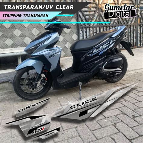 Jual STRIPPING TRANSPARAN UV CLEAR SIMPEL HONDA VARIO 125 150 LED OLD