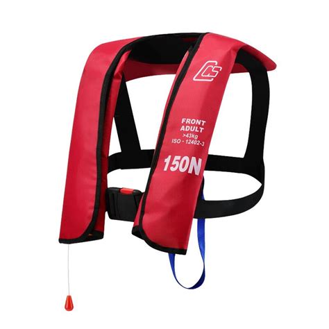 Adult Portable Red Automatic Inflatable Life Jacket For First Aid