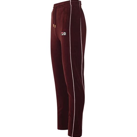 Fila Vintage 110 Velour Helios Track Pants In Rum Raisin