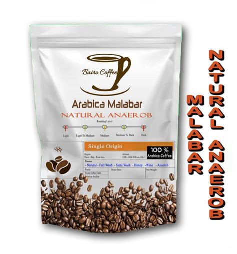 Kopi Arabika Malabar Natural Anaerob Biji Dan Bubuk Kopi Arabika