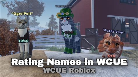 Rating Players Names In Wcue Wcue Roblox Youtube