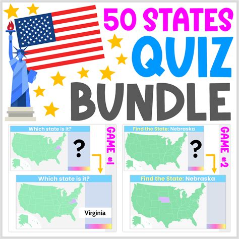 This 50 states quiz bundle includes two interactive quiz games that ...