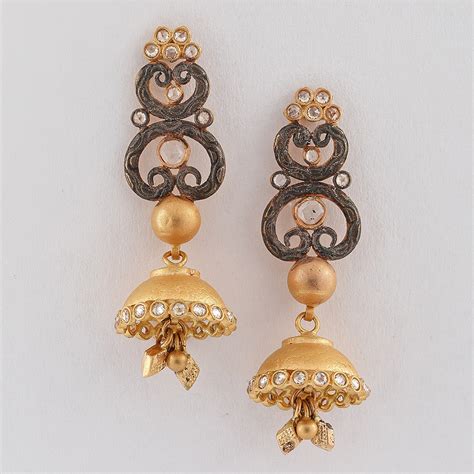 22ct Gold Earrings With Black Rhodium Finish PureJewels