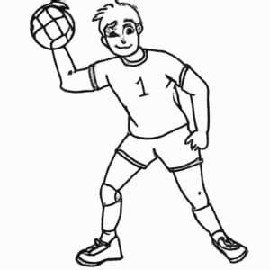 Desenhos De Handebol Para Imprimir E Colorir Pintar