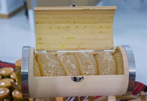 Premium Photo Fresh Honey In The Sealed Comb Frame