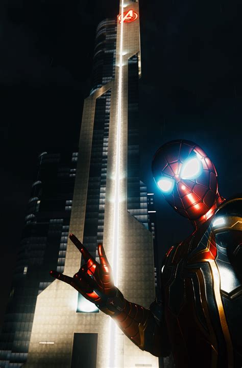 Avengers Tower Spidey Selfie : r/SpidermanPS4