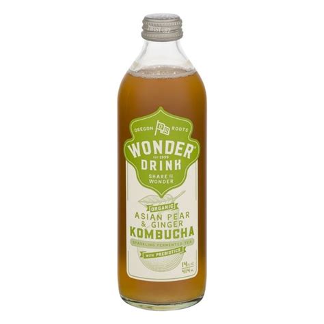 Wonder Kombucha Organic Kombucha Asian Pear Ginger Fl Oz From