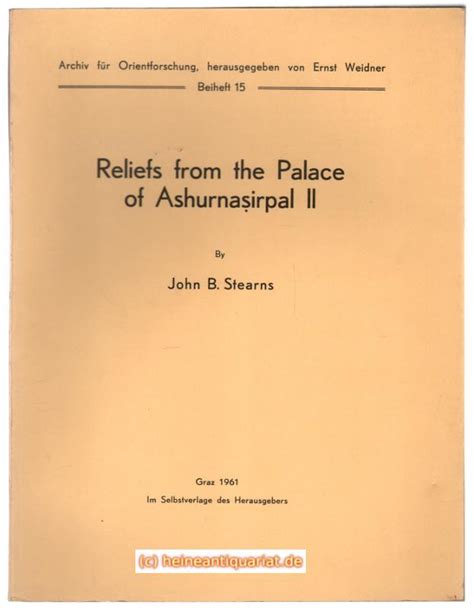 Reliefs From The Palace Of Ashurnasirpal Ii By Stearns John B