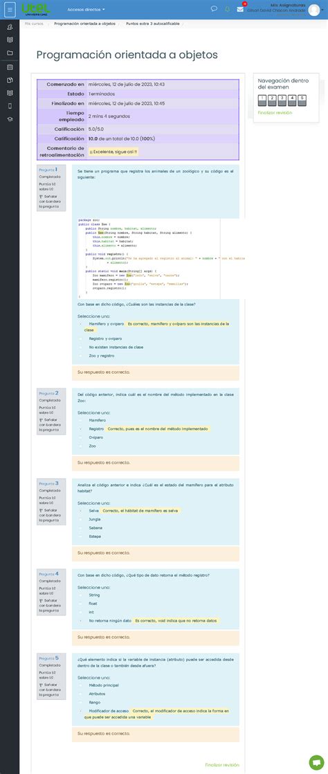 Puntos Extra Autocalificable Revisi N Del Intento Programaci N