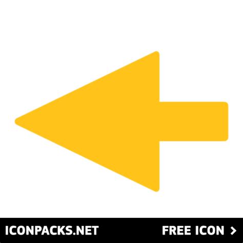 Free Yellow Arrow Left SVG, PNG Icon, Symbol. Download Image.