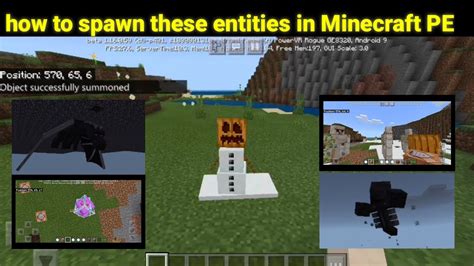 Easiest Way To Summon These Entities In Minecraft Pe How Get Command