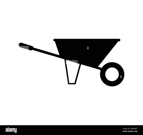 Wheelbarrow Icon Illustrated In Vector On White Background Stock Vector