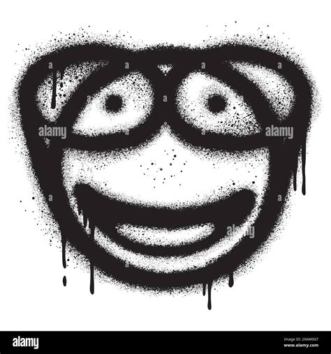 Spray Painted Graffiti Smiling Face Emoticon Stock Vector Image Art