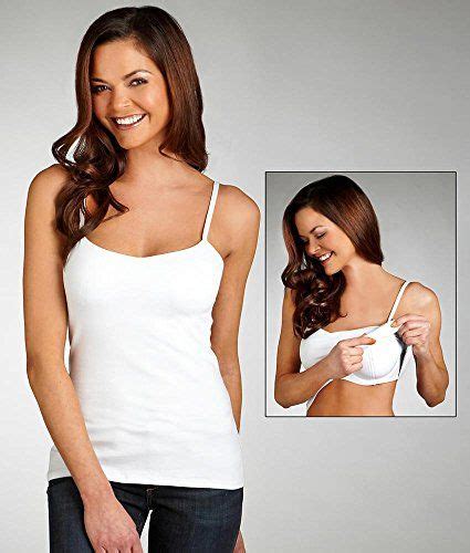 Panache Womens Cotton Lycra Camisole With Built In Bra White E