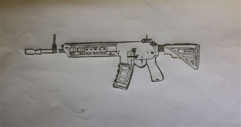 Assault Rifle Drawing