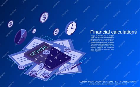 Premium Vector Financial Calculations Flat 3d Isometric Vector