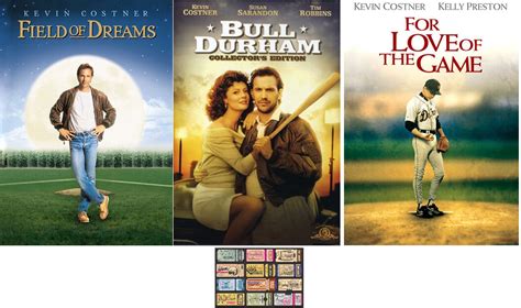 Kevin Costner Baseball Triple Feature Field of Dreams Bull Durham & For ...