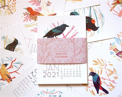 2024 Bird Desk Calendar Monthly Desktop Calendar - Etsy | Desktop ...