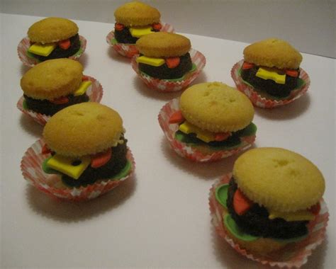 Cup Cake Hamburger Leuk Voor Traktatie Op Hamburgers