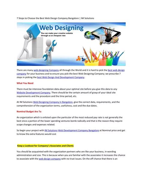 PPT 7 Steps To Choose The Best Web Design Company Bangalore IM