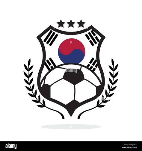 South Korea National Flag Football Crest Stock Vector Image Art Alamy