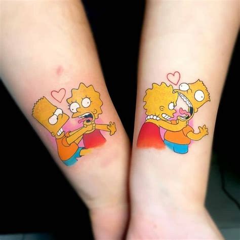 Bart And Lisa Simpsons Tattoo By Felice Bucca In 2021 Simpsons Tattoo